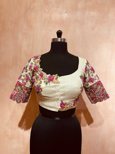 Stunning peacock motif blouse